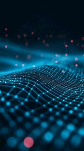 科技感数据波动抽象背景图