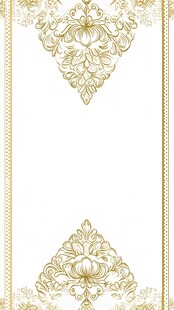 金色华丽边框花纹装饰图案