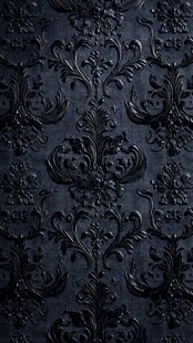 黑色立体花纹精美壁纸