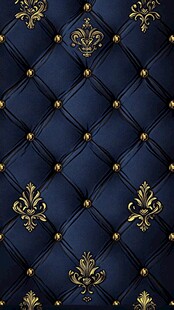 深蓝色皮革镶金花纹图案