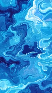 蓝色流动波纹抽象背景图