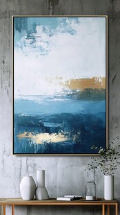 现代抽象海景装饰画