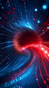 炫彩科技感光线漩涡背景