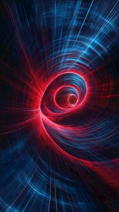 红蓝炫光漩涡抽象背景图