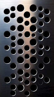 金属穿孔板纹理特写