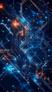 科技感电路线条炫彩背景