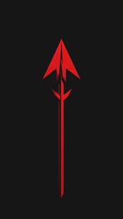 红色锐利箭头图标设计