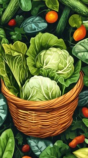 篮中鲜蔬 自然田园风情