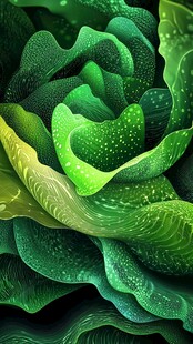 梦幻绿色多肉植物艺术图