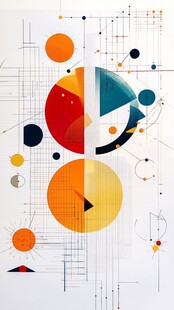 几何抽象艺术图案作品