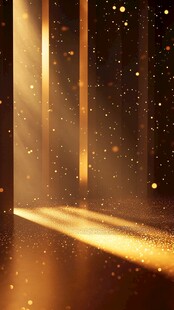 金色梦幻光线粒子背景图