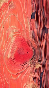 红色木纹特写纹理艺术感