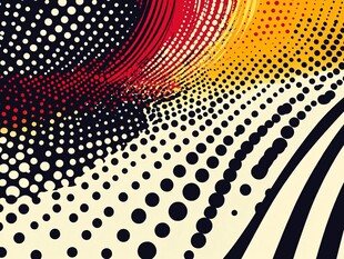 波点线条构成的动感图案