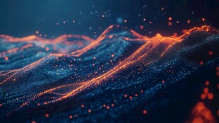 流动粒子构成的绚丽波浪