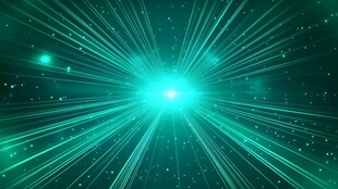 绿芒星爆 科幻动感背景