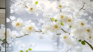 白色繁花装饰画