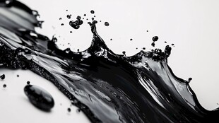 墨汁飞溅的动感瞬间