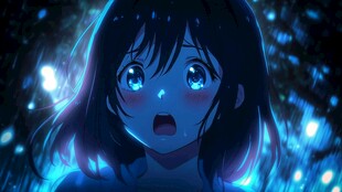 梦幻蓝调动漫少女奇幻瞬间