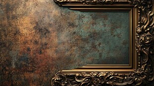 复古金框背景纹理图