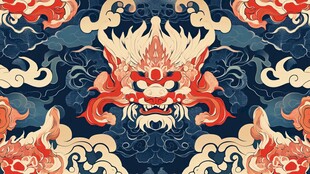 中式龙纹传统图案设计