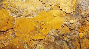 斑驳开裂的黄色墙面纹理