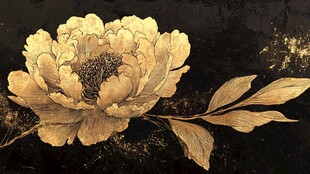 金色牡丹图 尽显华贵典雅