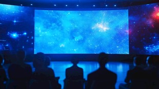 观赏梦幻星空投影场景