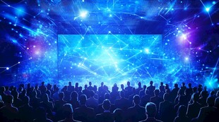 科技盛会现场的璀璨光影