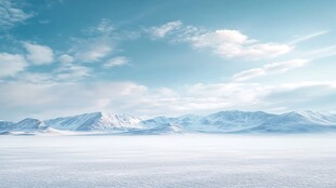 冰雪覆盖的壮阔山川景观