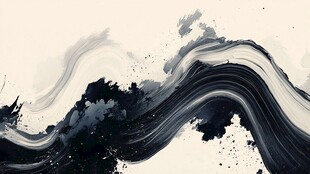 水墨舞动的抽象艺术之韵