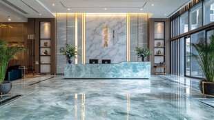 现代豪华酒店大堂接待区