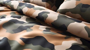 迷彩布料纹理特写