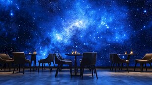 梦幻星空主题餐厅场景