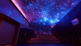 梦幻星空楼梯通道场景