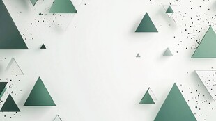 绿色几何三角简约背景图