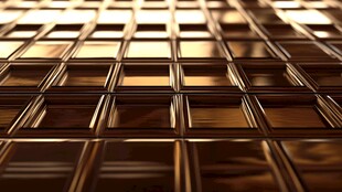 金色方块金属质感图案