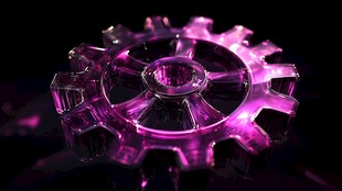 炫彩透明齿轮散发科技魅力