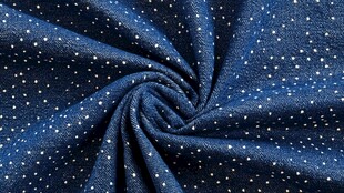 蓝色带白点褶皱布料纹理