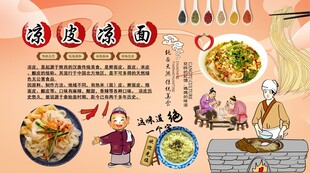 凉皮凉面背景墙