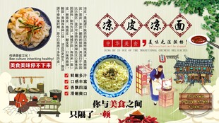 凉皮凉面背景墙