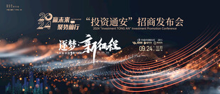 大气简洁招商发布会海报