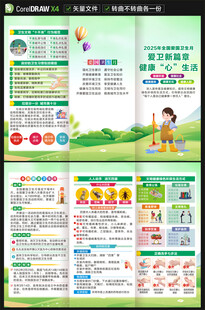 2025年爱国卫生月三折页