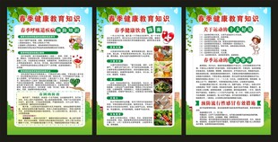 春季健康教育知识展板