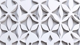 立体白色几何花纹图案