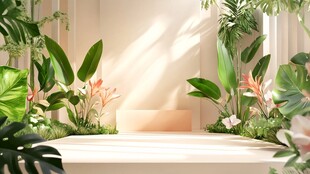 室内绿植环绕的静谧空间