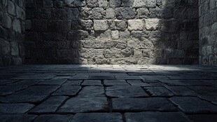 石砌暗室中的神秘光影