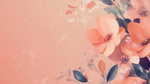 淡粉花卉背景图
