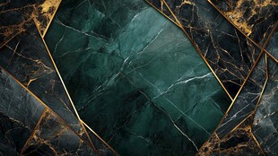 墨绿色大理石几何纹理背景