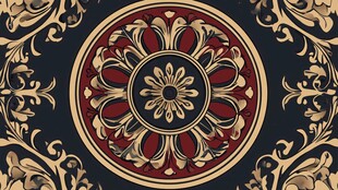 古典华丽花纹装饰图案