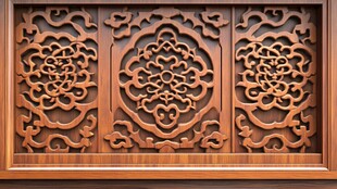 中式木雕花窗 传统工艺之美